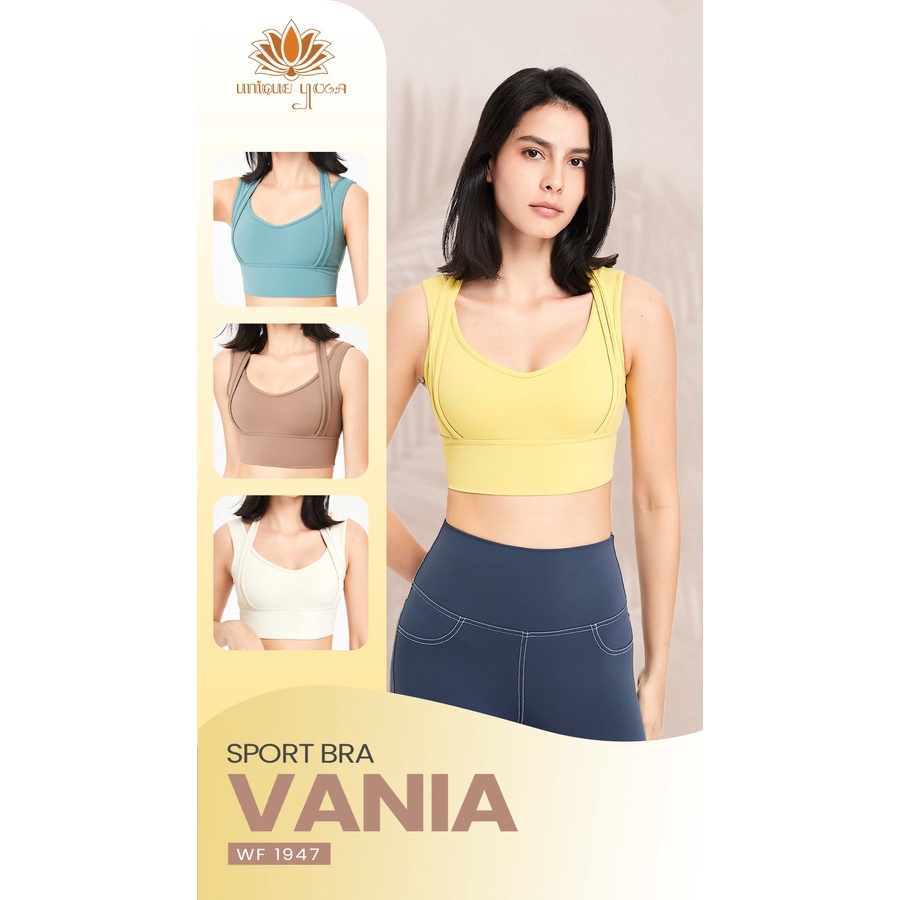 Sport Bra Senam Yoga Pilates / Atasan Olahraga Running Gym Vania WF 1947 / Bra Yoga Terbaru / Bra Olahraga Wanita / Bra Senam Yoga