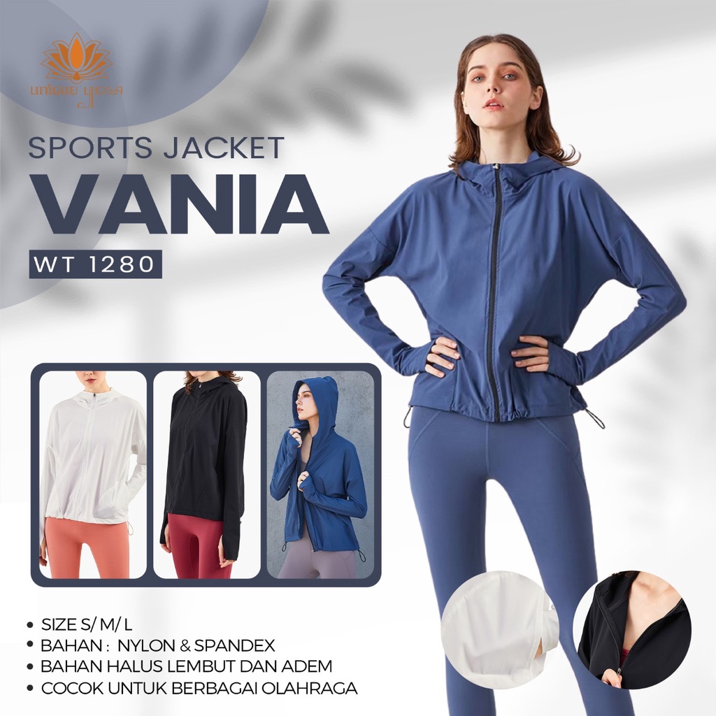 Jaket Sport Olahraga Wanita Outdoor Sepeda with hoodie / Jacket running windproofing WT1280