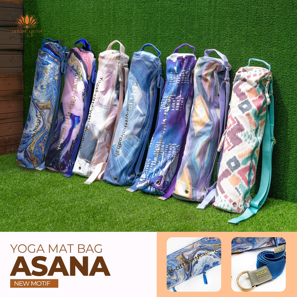 Asana Yoga Bag Mat / Tas Matras / Tas Yoga Motif / Tas Matras Premium / Tas Yoga Mat Motif Bahan Lembut