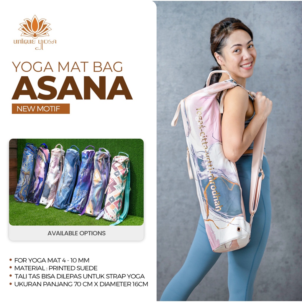 Asana Yoga Bag Mat / Tas Matras / Tas Yoga Motif / Tas Matras Premium / Tas Yoga Mat Motif Bahan Lembut