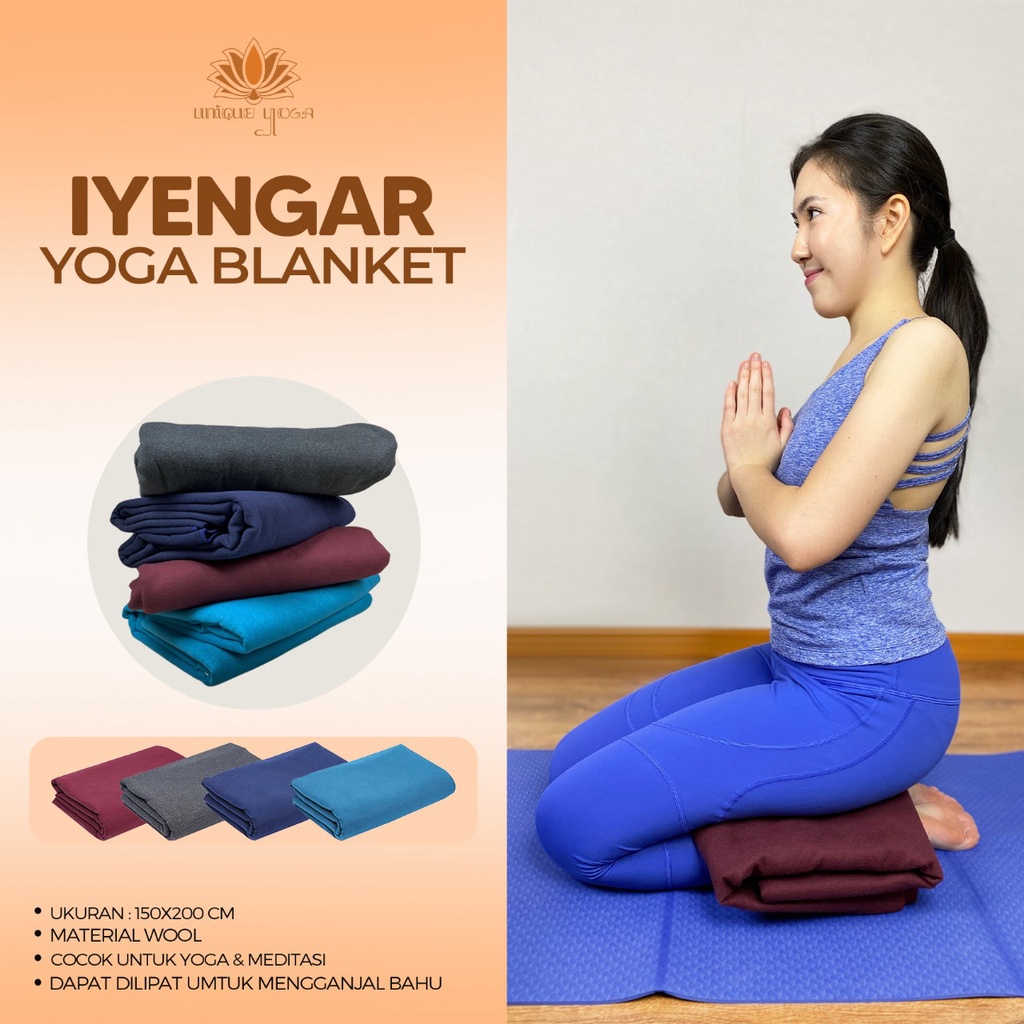 Iyengar Yoga Blanket / Selimut Yoga / Blanket Yoga Murah / Selimut Yoga Pilates / Wool Blanket Yoga