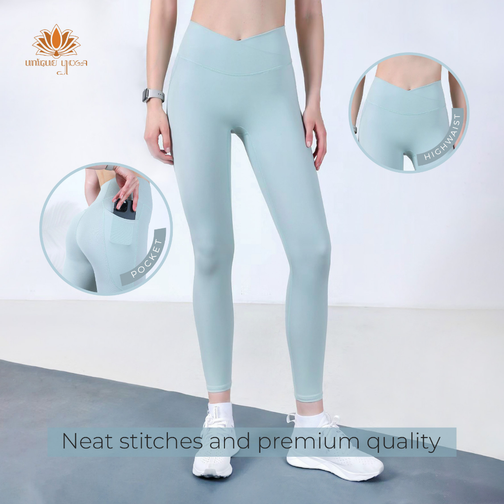Legging With Pocket Shania CK1309 / Legging Yoga Polos / Celana Legging Olahraga Sport / Legging Senam Yoga
