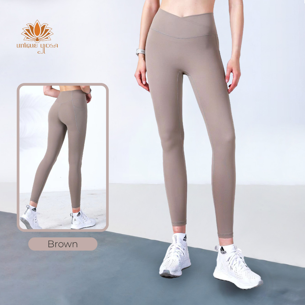 Legging With Pocket Shania CK1309 / Legging Yoga Polos / Celana Legging Olahraga Sport / Legging Senam Yoga