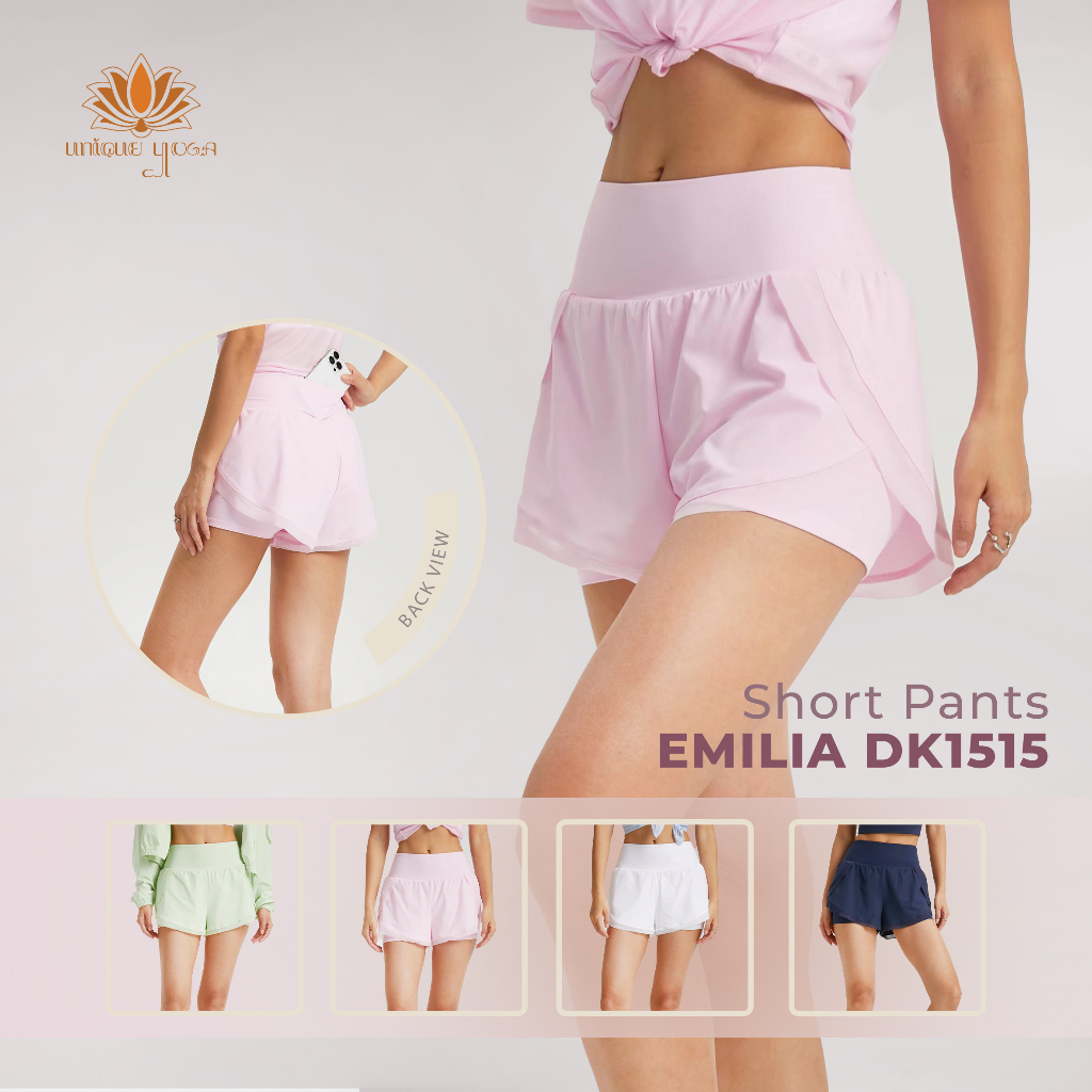 Short Pant Emilia DK1515 / Short Pant Sport / Celana Pendek Workout Gym Yoga Running Anti UV Emilia / Short Pants Wanita