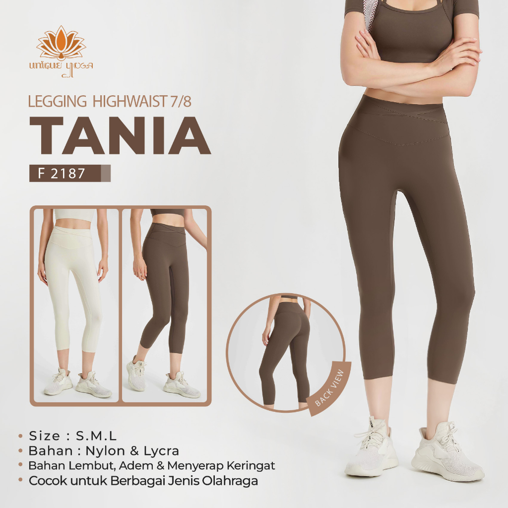 Legging New Polos Yoga / Legging Olahraga High Waist / Legging Yoga Fitness 7/8 Tania / Celana Legging Sport Wanita