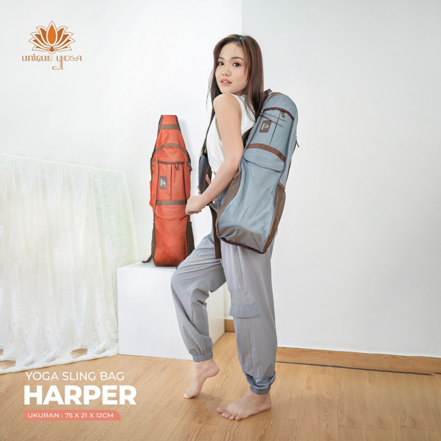 Yoga Bag Terbaru / Yoga Bag Harper / Bag GYM Backpack / Zipper Yoga Mat Bag Carrier / Bagpack Canvas Sling Yoga Bag