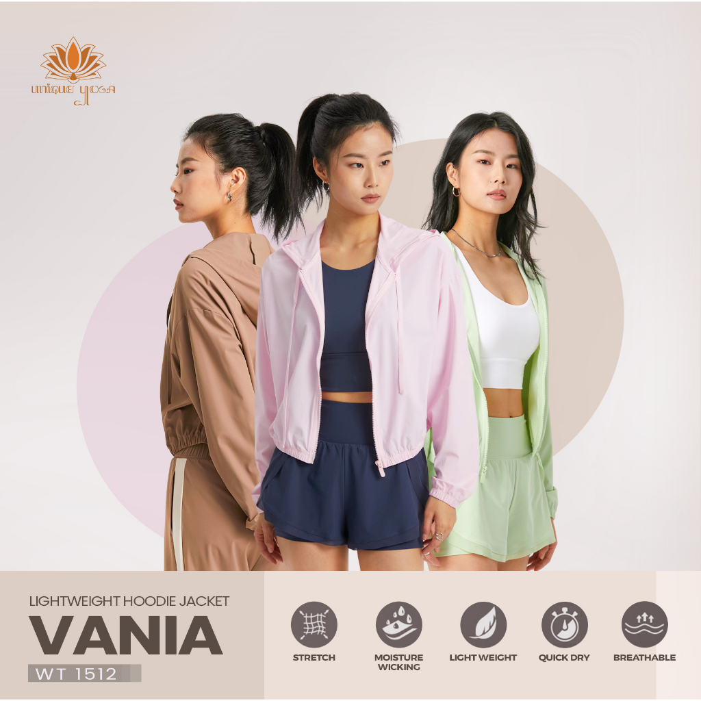 Jacket Sporty Hoodie Oversize Light Weight / Jacket Sport Yoga Lexi WT1512/ Jaket Light Weight Sporty Vania