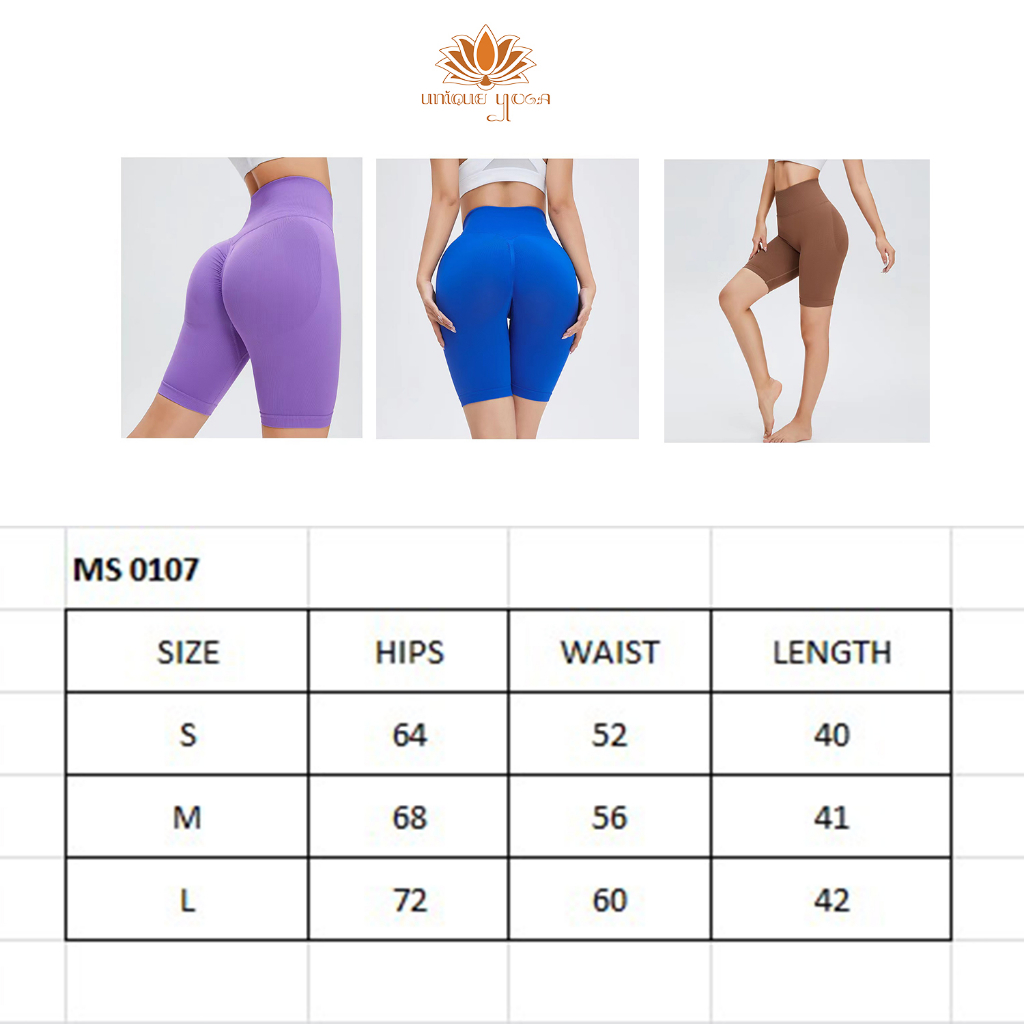 Celana Pendek Yoga Sport Vania Biker Short Pants Press Body / Short Pant MS1009 / Short Pants Celana Olahraga Murah 
