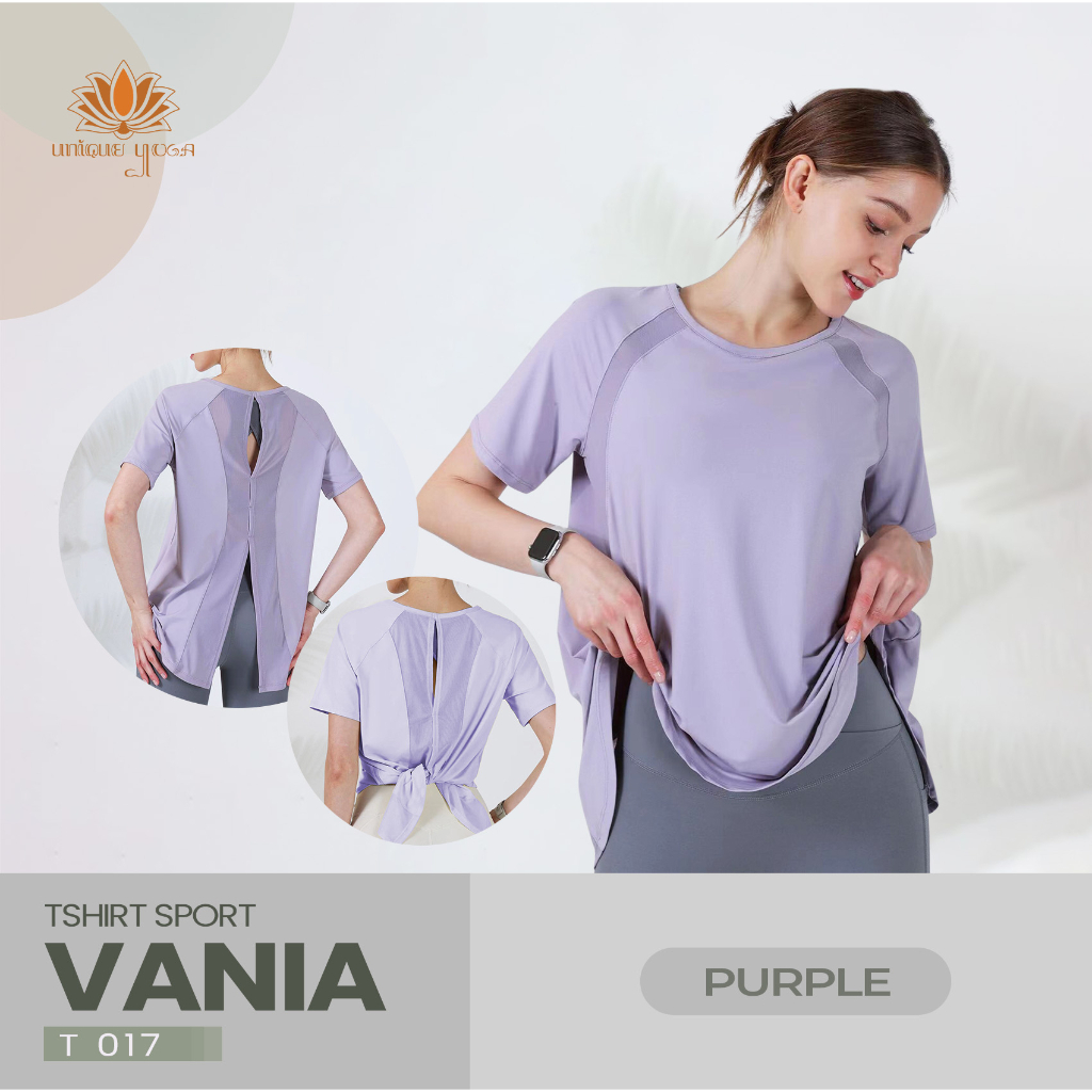 Baju Olahraga Wanita / Tshirt Sporty Wanita / Baju Kaos T-shirt Dry Fit Olahraga Sport Yoga Wanita Zoey T017