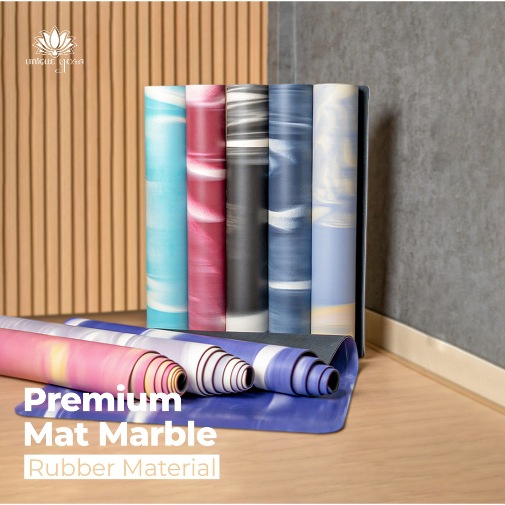Yoga Mat Premium Solid Marble / Yoga Mat Sekelas Lululemon / Yoga Mat Premium Marble / Alas Olahraga Yoga Pilates