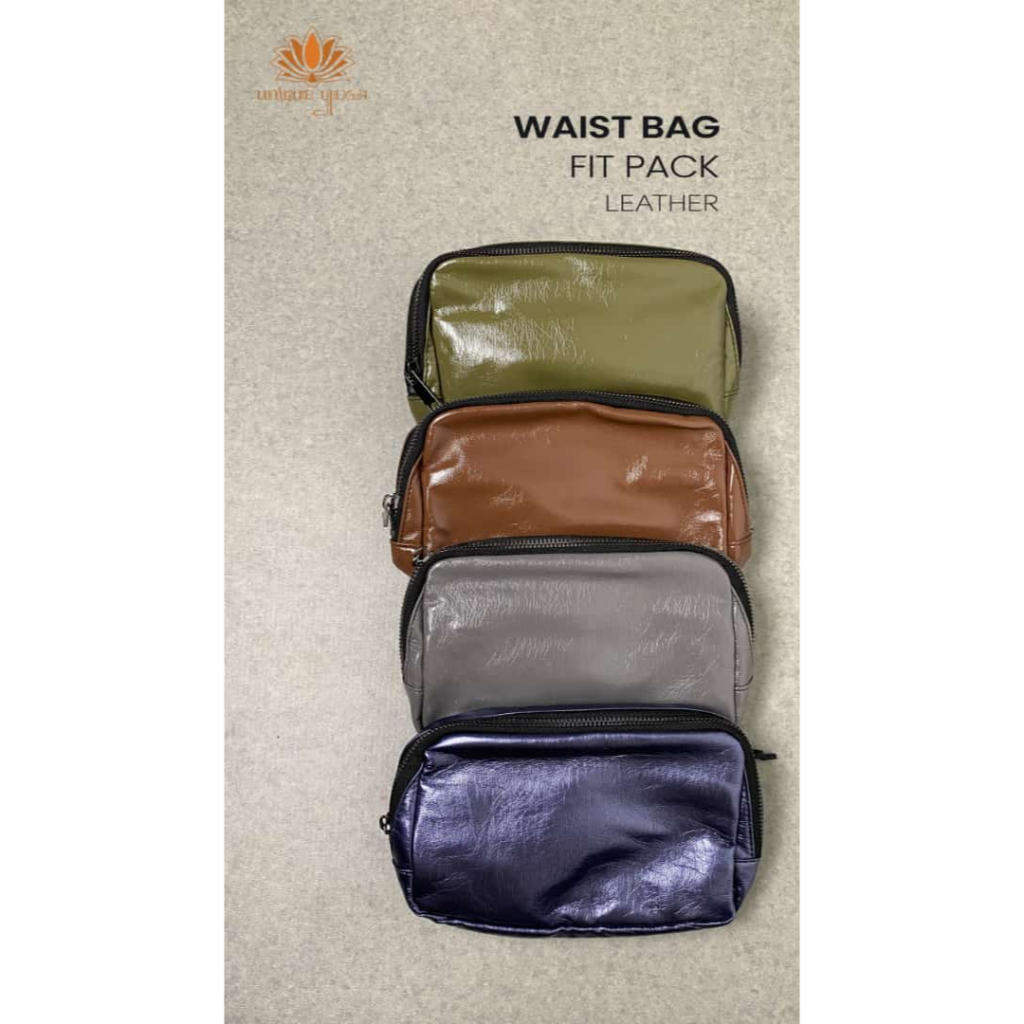 Waist Bag Leather / Tas Slempang Wanita / Tas Slempang Pria / Waist Bag Yoga / Waist Bag Sport / Tas Slempang Sporty