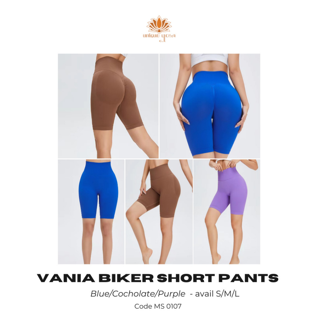 Celana Pendek Yoga Sport Vania Biker Short Pants Press Body / Short Pant MS1009 / Short Pants Celana Olahraga Murah 
