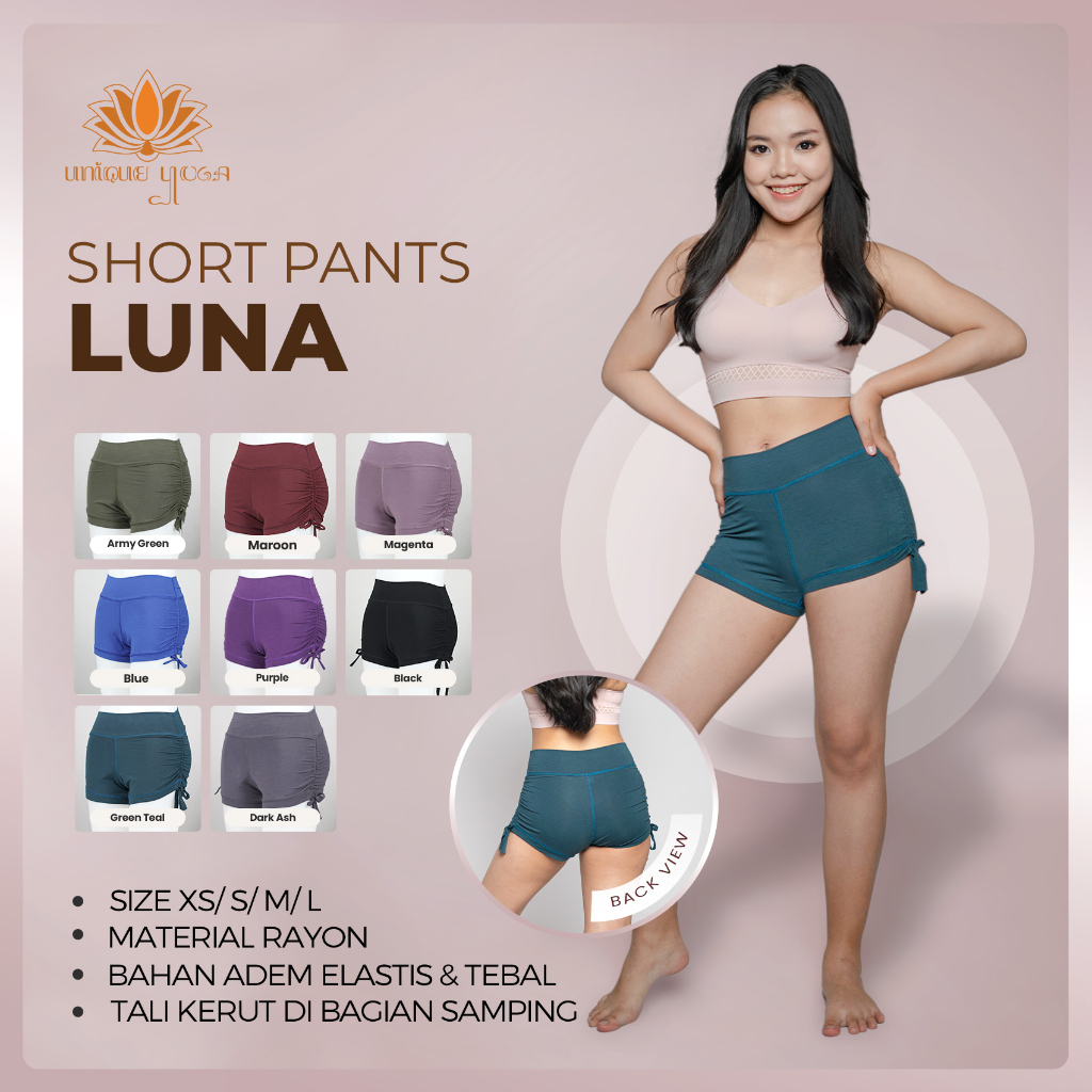 Celana Pendek Senam Yoga Pole Dance / Short Pant Luna / Short Pants Yoga / Short Pants Murah