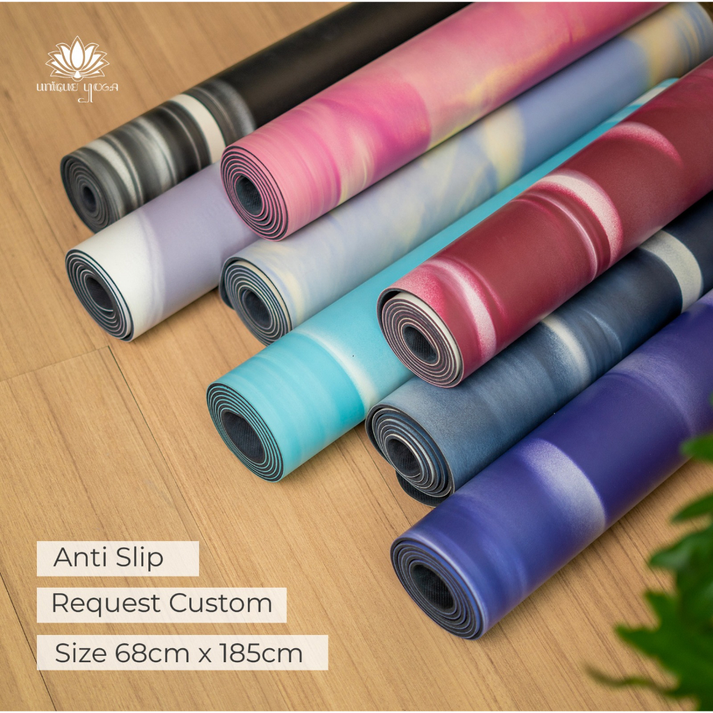 Yoga Mat Premium Solid Marble / Yoga Mat Sekelas Lululemon / Yoga Mat Premium Marble / Alas Olahraga Yoga Pilates