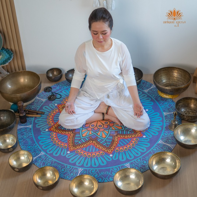 Prana Round Yoga Mat / Matras Yoga / Matras Yoga Bulat Motif / Yoga Mat Round Motif / Matras Yoga Motif / Matras Yoga Round