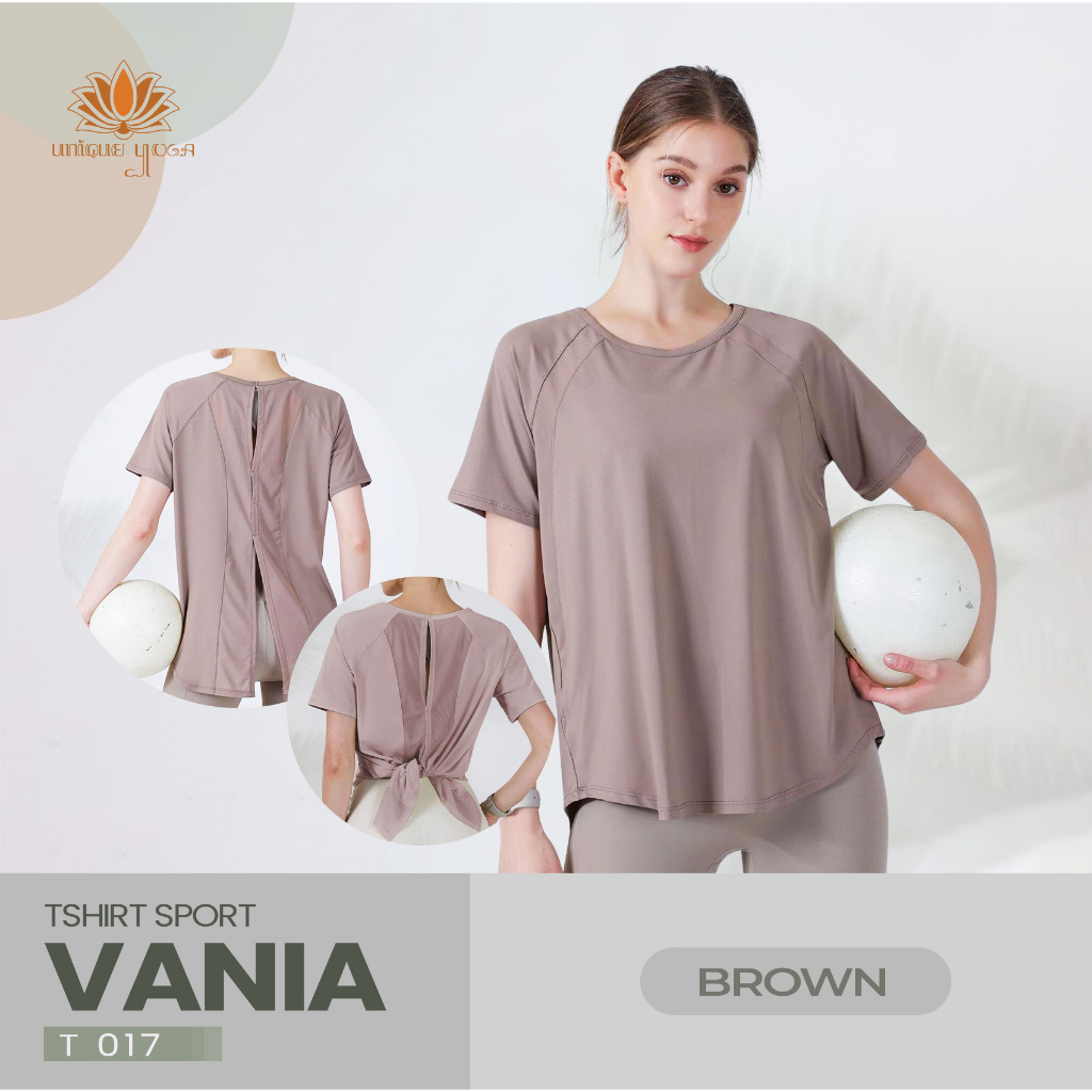 Baju Olahraga Wanita / Tshirt Sporty Wanita / Baju Kaos T-shirt Dry Fit Olahraga Sport Yoga Wanita Zoey T017
