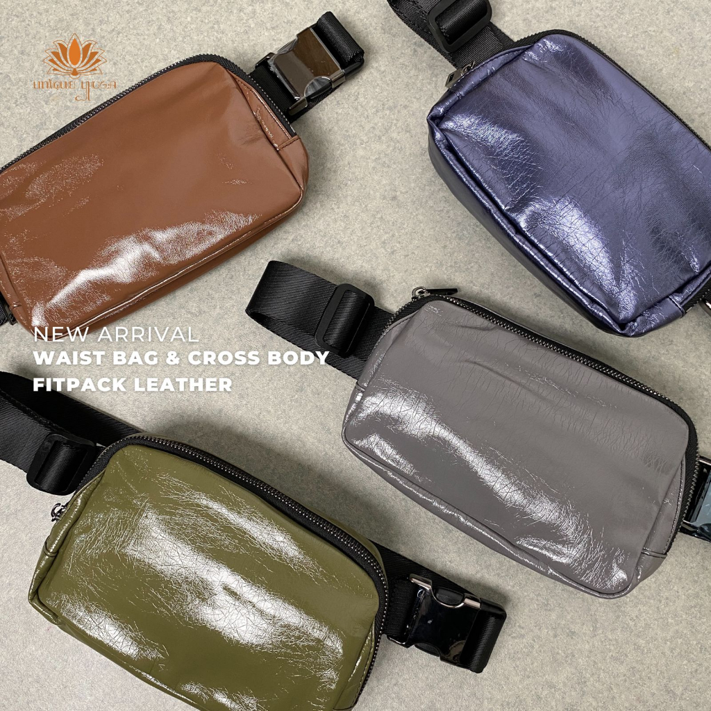Waist Bag Leather / Tas Slempang Wanita / Tas Slempang Pria / Waist Bag Yoga / Waist Bag Sport / Tas Slempang Sporty