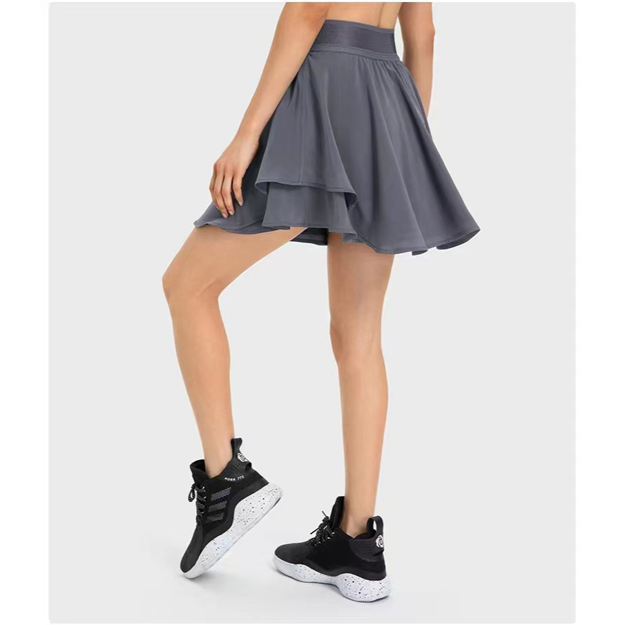 Rok Sporty Mini Celana Pendek Wanita / Sporty Skirt with Short Pant / Rok Olahraga Tennis / Sporty Skirt Rachel DK330