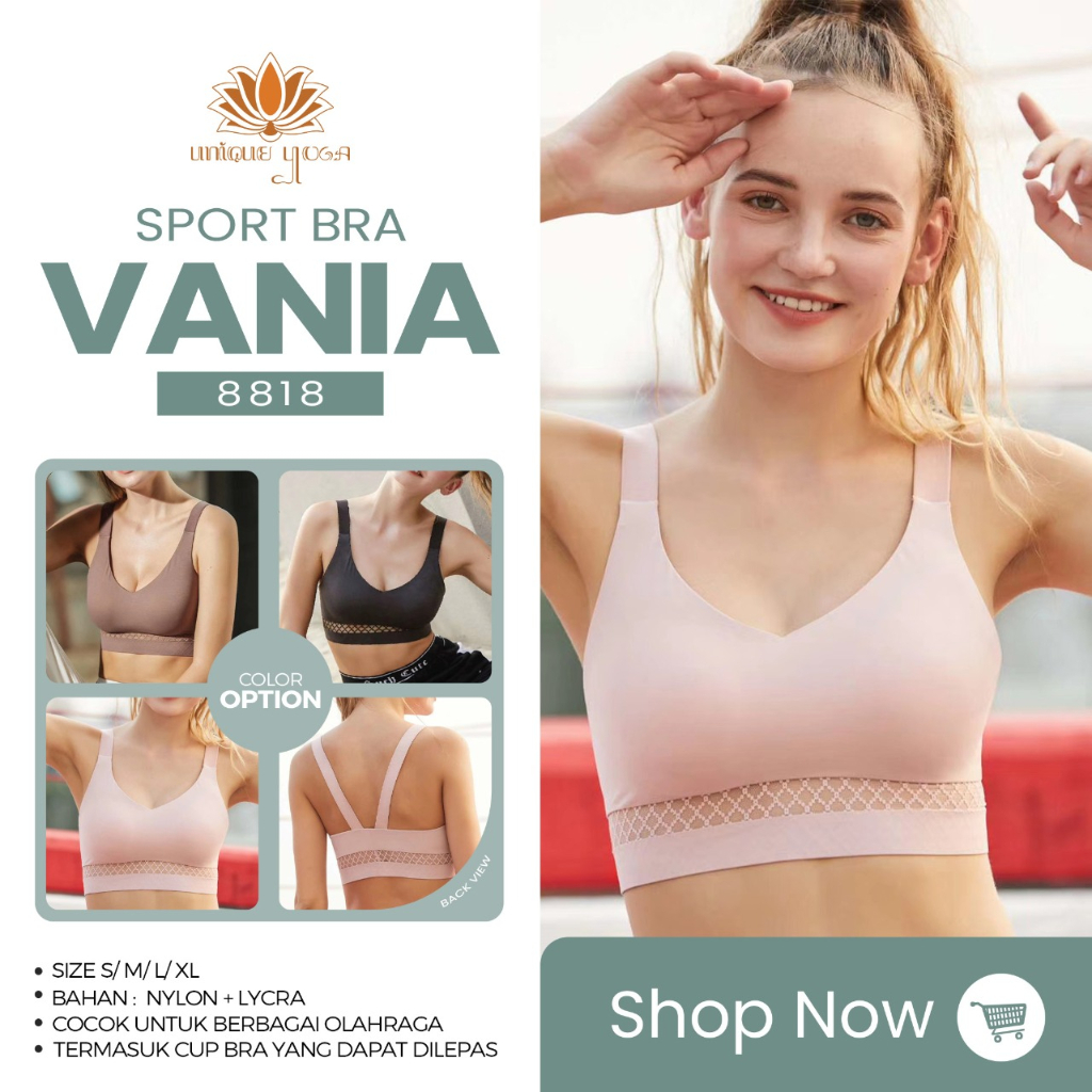 Jual Sport Bra Yoga / Bra gym fitness termurah / Sport bra vania wanita 8818