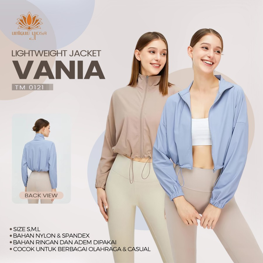 Jacket Sporty Oversize Light Weight / Jaket Olahraga Yoga Wanita Tiffany / Sporty Jacket Oversize Tiffany TM0121