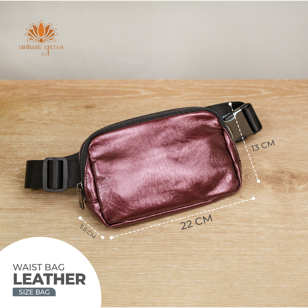 Waist Bag Leather / Tas Slempang Wanita / Tas Slempang Pria / Waist Bag Yoga / Waist Bag Sport / Tas Slempang Sporty
