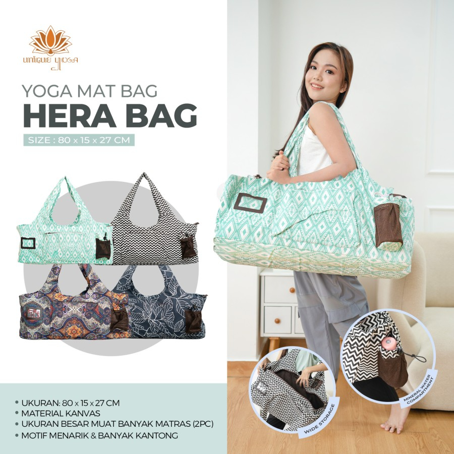 Yoga Bag Hera / Hera Bag Yoga / Tas Matras Yoga Big Size / Tas Yoga Motif / Yoga Bag / Yoga Bag Mat