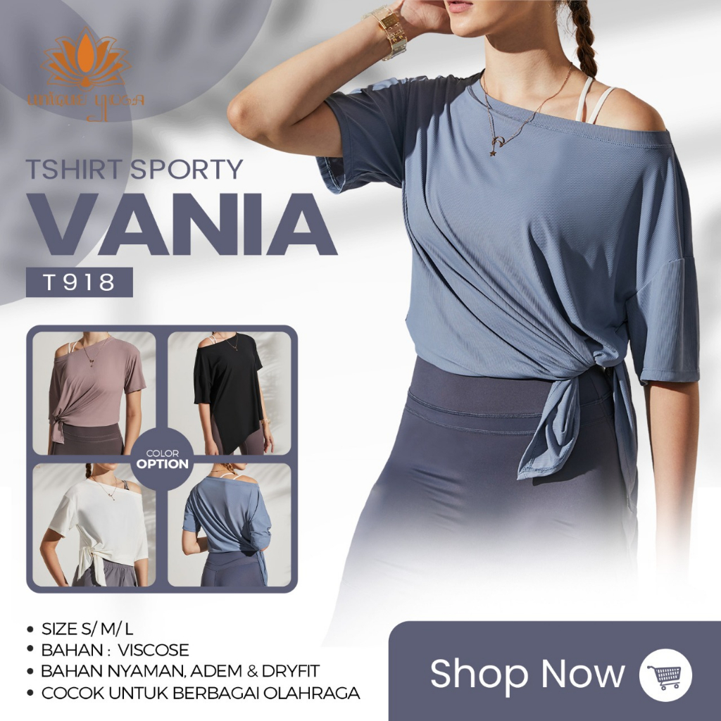 Baju Senam Sport Yoga Olahraga Wanita Running / T-shirt Sporty T918 / Baju Senam Yoga Wanita