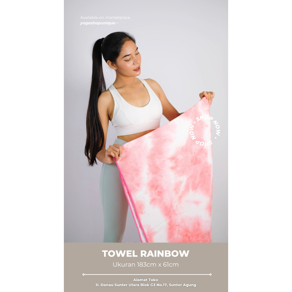 Towel Yoga Rainbow / Yoga Towel Tie Dye / Handuk Senam Yoga / Towel Yoga For Hot Yoga / Towel Yoga / Alas Matras Yoga