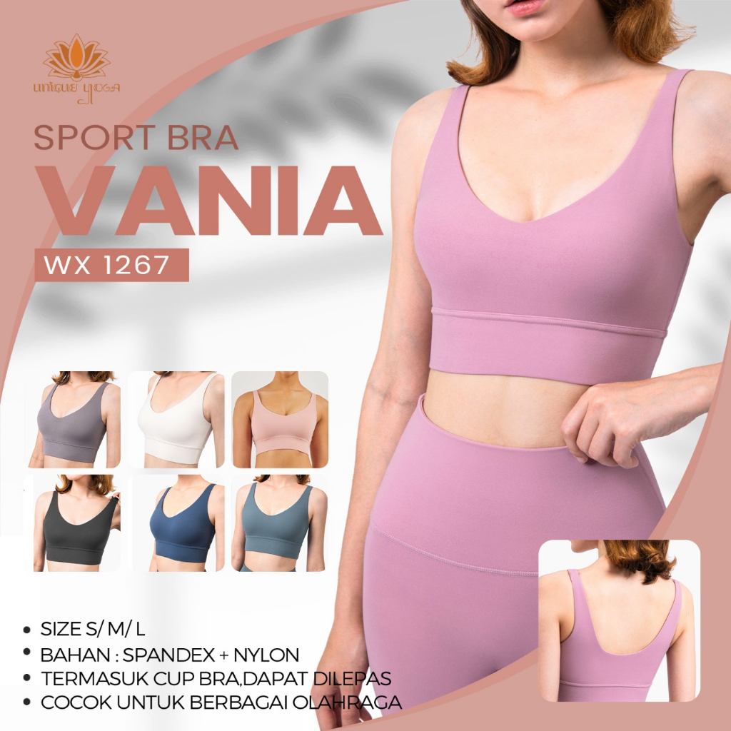 Sport Bra Senam Yoga Gym Running Basic High Impact WX 1267 / Baju Senam Gym Wanita Terbaru