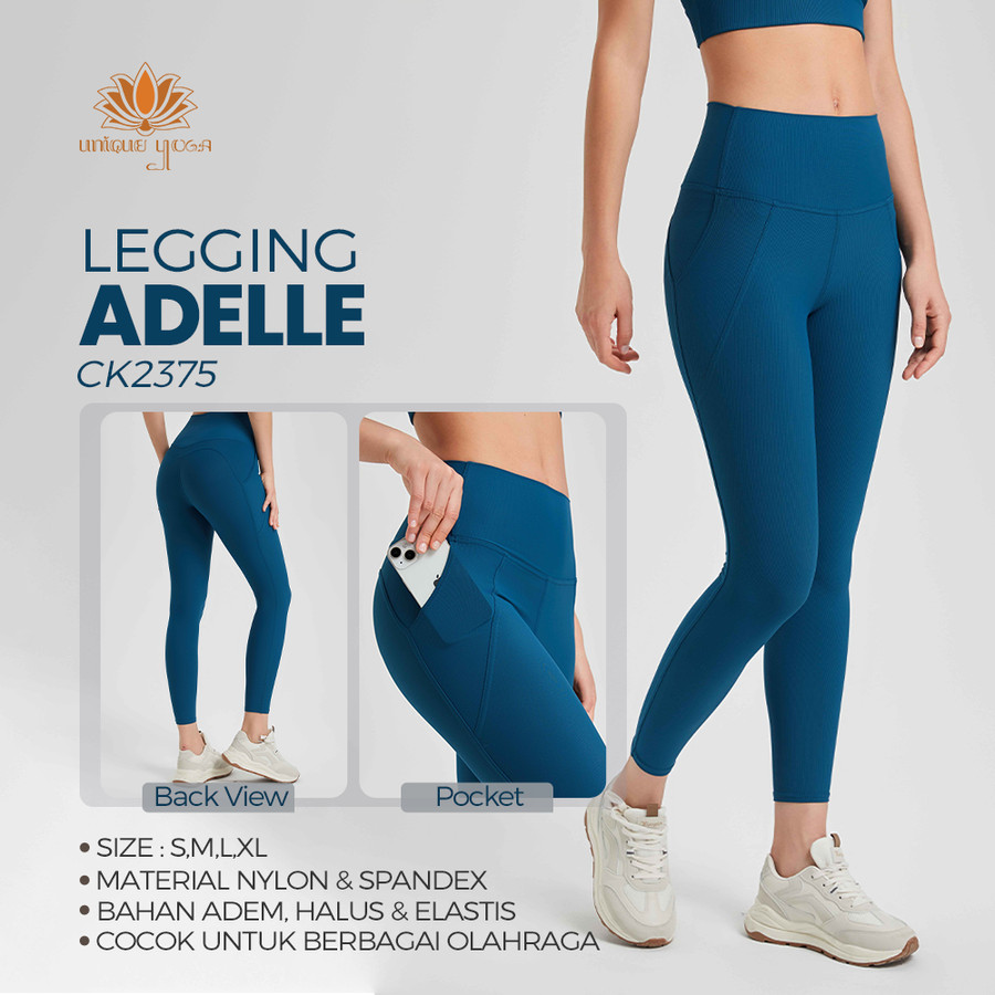 Celana Legging Olahraga Yoga Senam Wanita/ Legging Sport Adelle / Legging Polos Highwaist