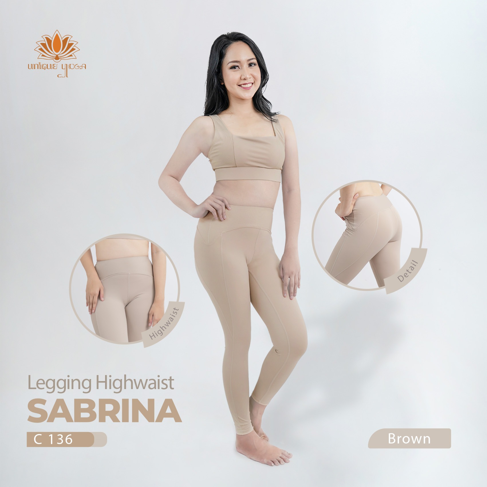 Celana Legging Olahraga Sport / Yoga Pant Sabrina C136 / Legging Senam Yoga High Waist