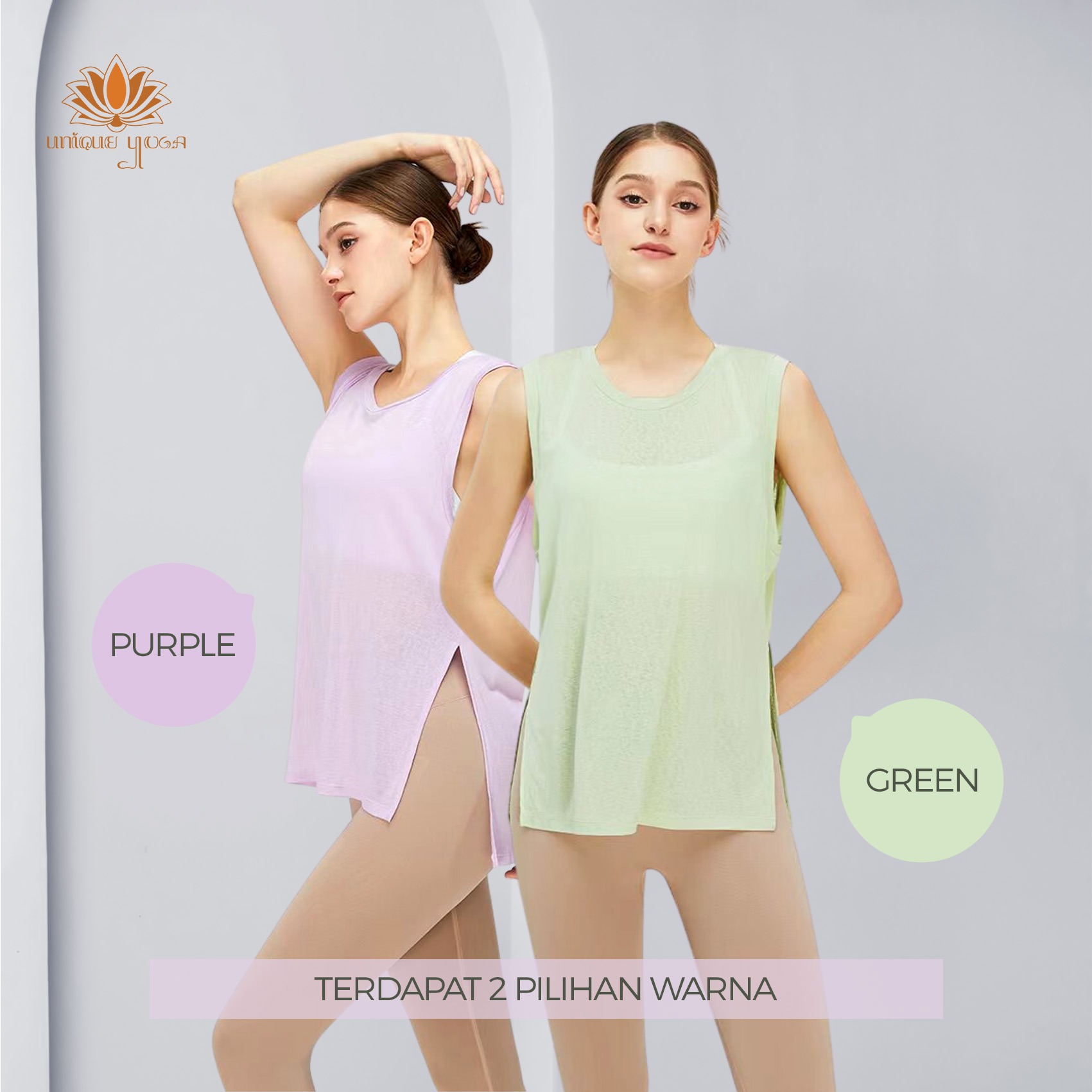Atasan Kaos T-shirt Sport Fitness Senam Yoga / Baju Tank top Outer Olahraga Sport Yoga Wanita / Tank Top Tasha TM0124