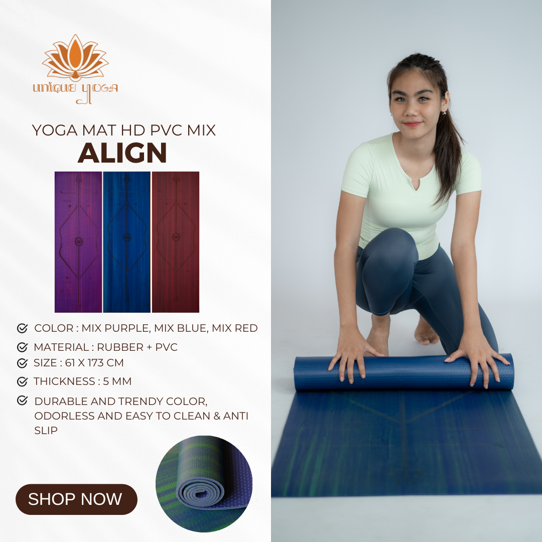 Matras Yoga Murah Motif Align / Matras Senam Yoga/ Matras Olahraga PVC HD Mix 5mm/ Matras Olahraga Gym Fitness