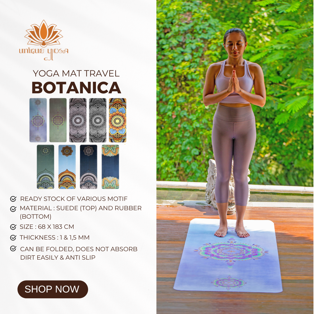Travel Mat Botanica / Travel Mat Motif / Yoga Mat Motif / Matras Yoga Motif / Matras Yoga Travel Mat / Matras Yoga Lipat