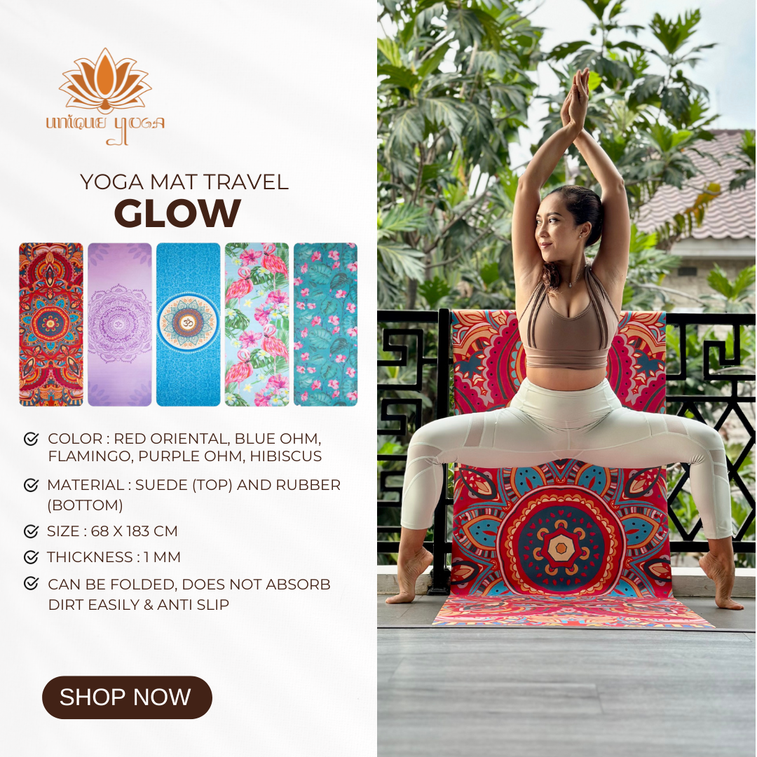 Travel Mat Glow 1mm / Matras Yoga Travel Lipat / Matras Yoga Motif / Travel Yoga Mat / Alas Yoga Murah 