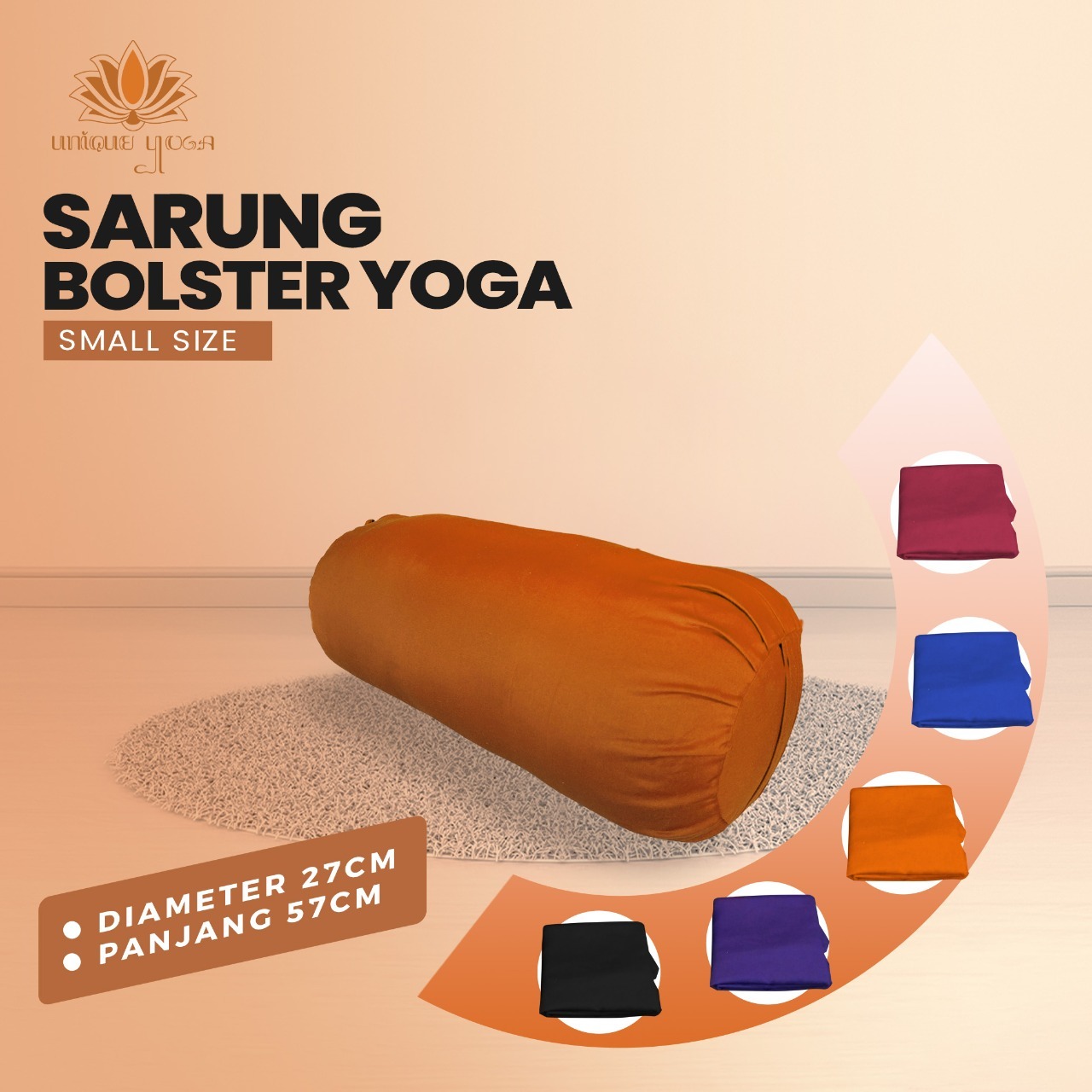 Bolster Yoga Kecil / Bolster Yoga Murah / Guling Yoga / Yoga Bolster / Guling Yoga Ibu Hamil / Sarung Bolster Kecil