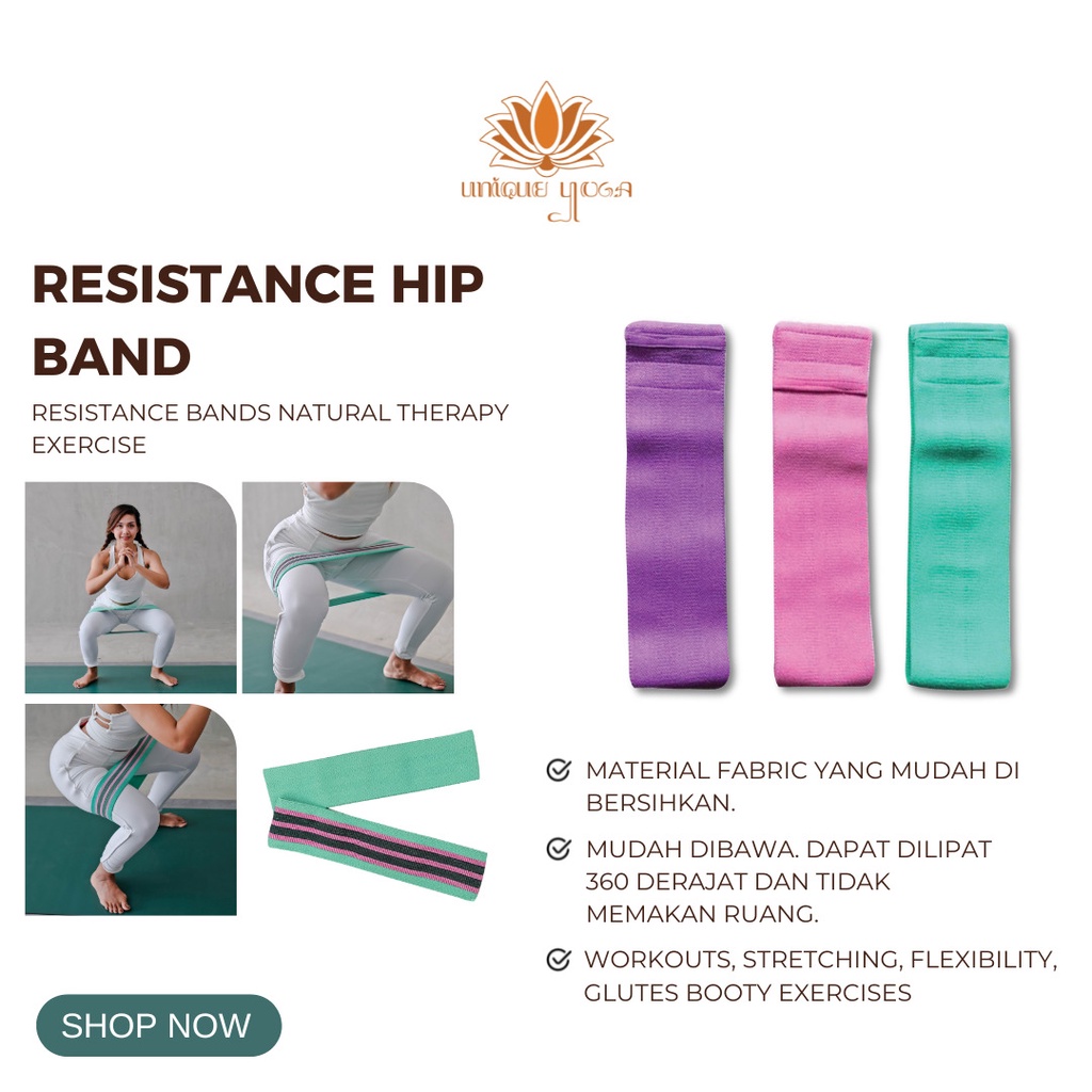 Resistance Band Gym-Fitness Yoga Pilates / Hip Band / Hip Resistance Band / Resistance Band Murah /Quick Hip Band Booty