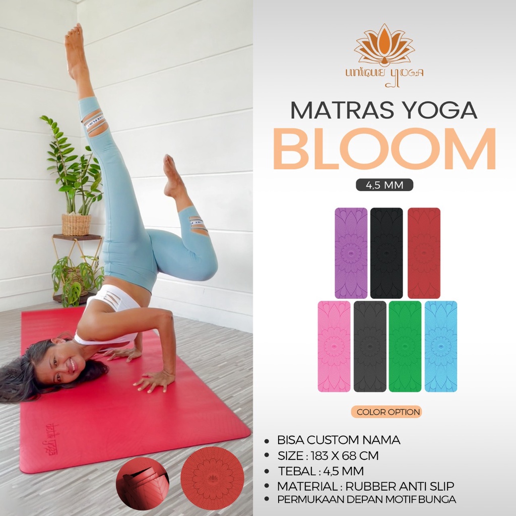 Premium Yoga Mat Bloom / Unique Premium Yoga Mat Bloom / Matras Yoga Berkualitas / Yoga Mat Rubber Anti Slip / Premium Y