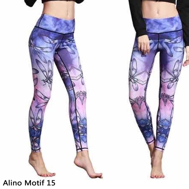 Celana Olahraga Wanita / Legging Alino Motif / Celana Senam Yoga / Celana Olahraga Murah / Legging Wanita / Legging Olah