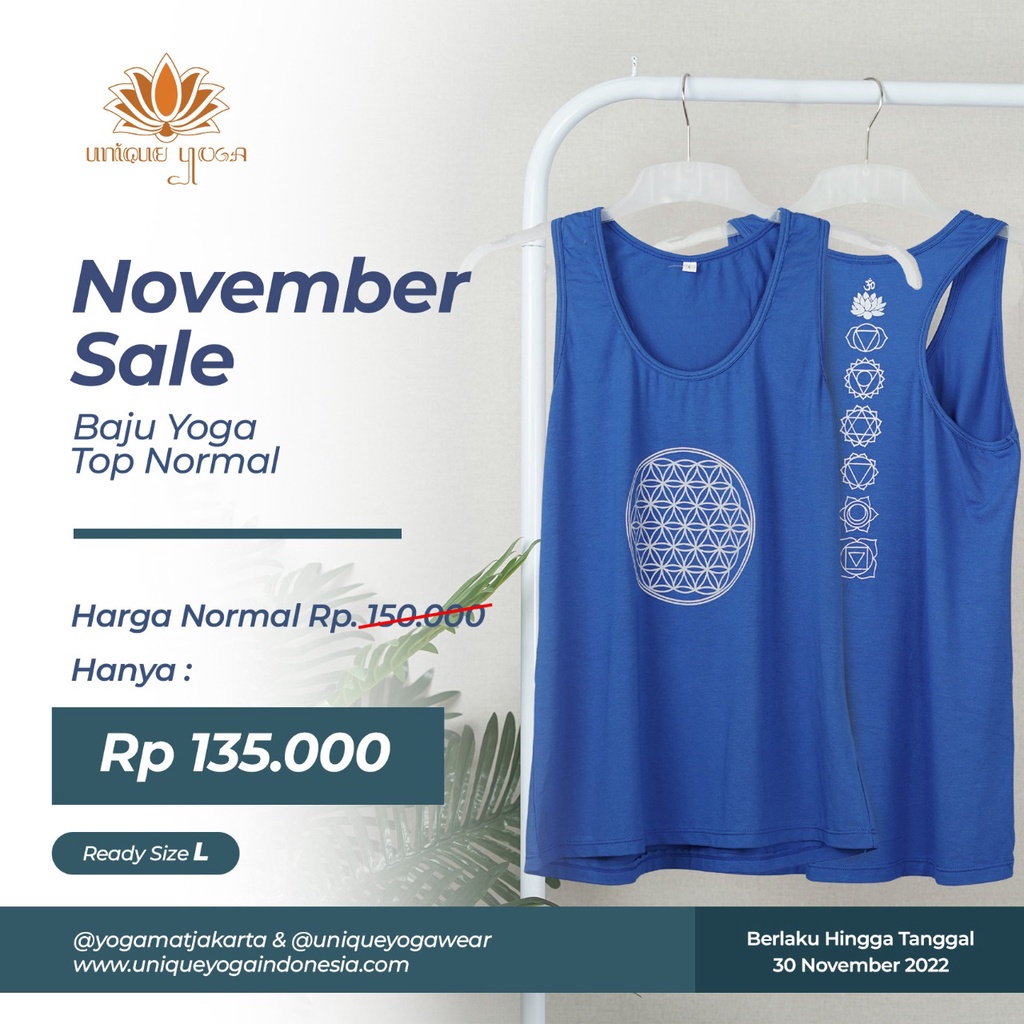 Baju Kaos Senam Olahraga / Kaos Yoga Lotus Normal