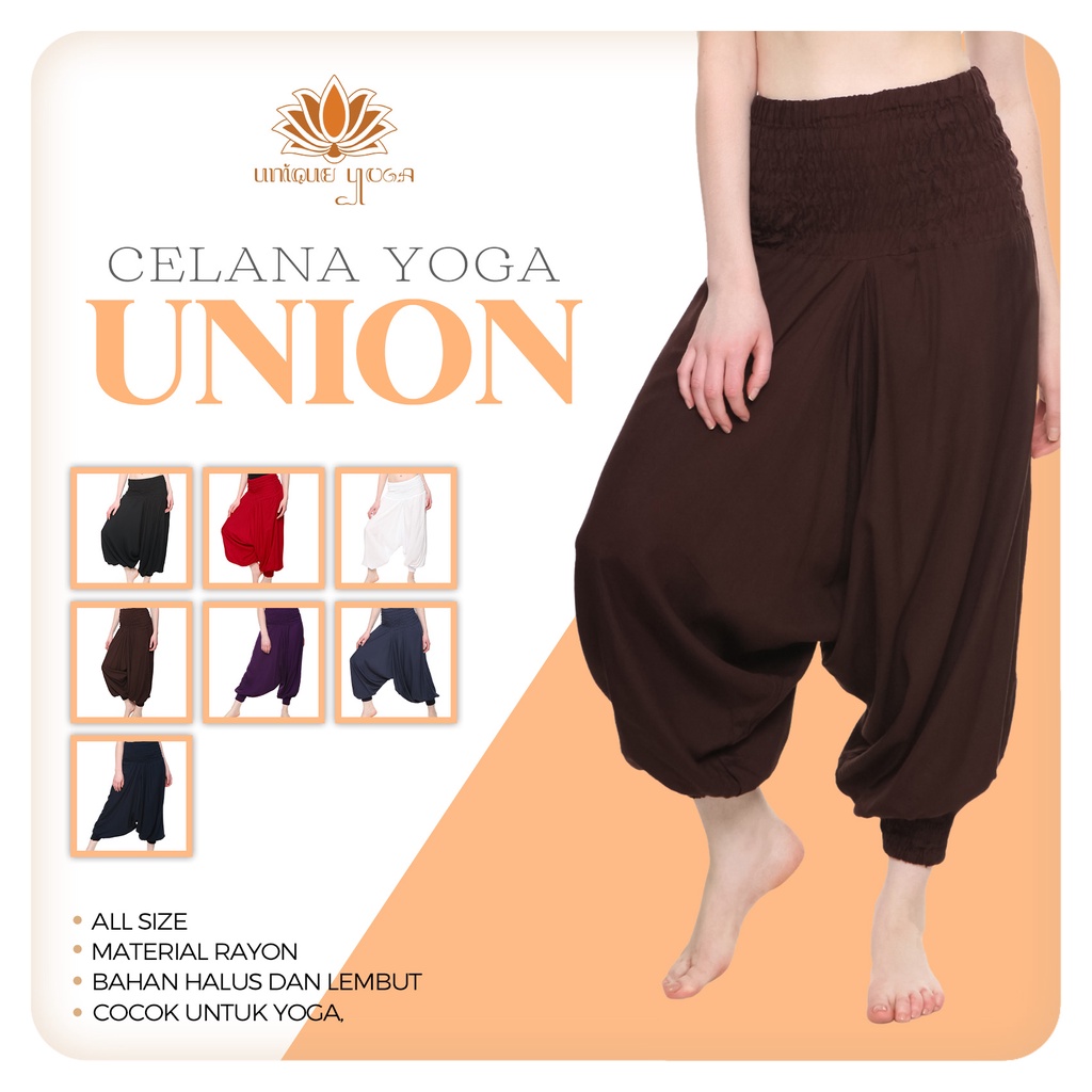 Celana Yoga Union / Harem Yoga Pant Murah / Celana Aladin Polos / Celana Wanita Murah / Celana Yoga / Celana Senam Murah