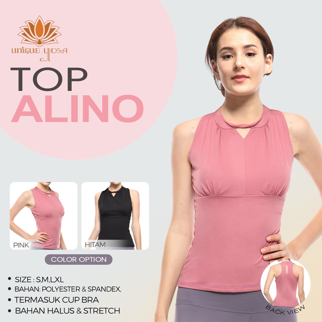 Baju Yoga Alino / Jual Pakaian Senam Wanita/ Atasan Wanita Yoga Terbaru / Baju Olahraga Wanita / Baju Senam Wanita