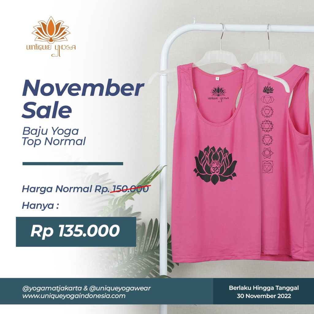 Baju Kaos Senam Olahraga / Kaos Yoga Lotus Normal