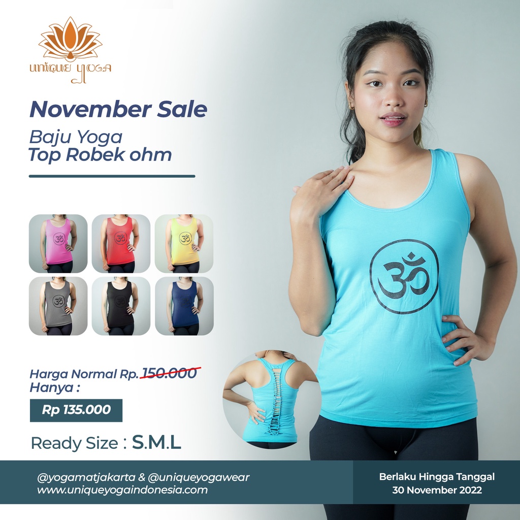 Baju Senam Yoga / Top Yoga Model Belakang Robek Ohm / Top Yoga Murah / Kaos Yoga Murah / Kaos Yoga Wanita