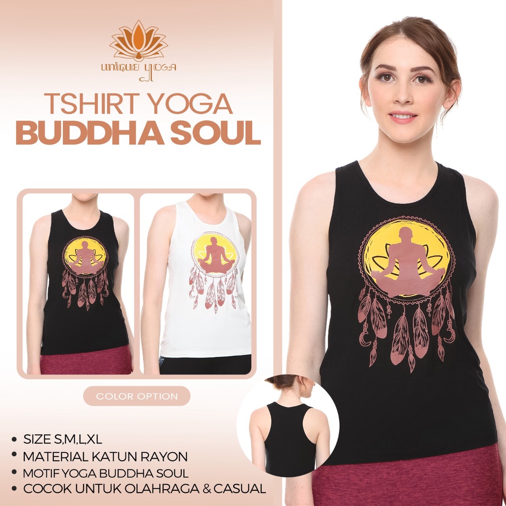 Baju Kaos Yoga / Tshirt Buddha Soul / Kaos Olahraga Murah