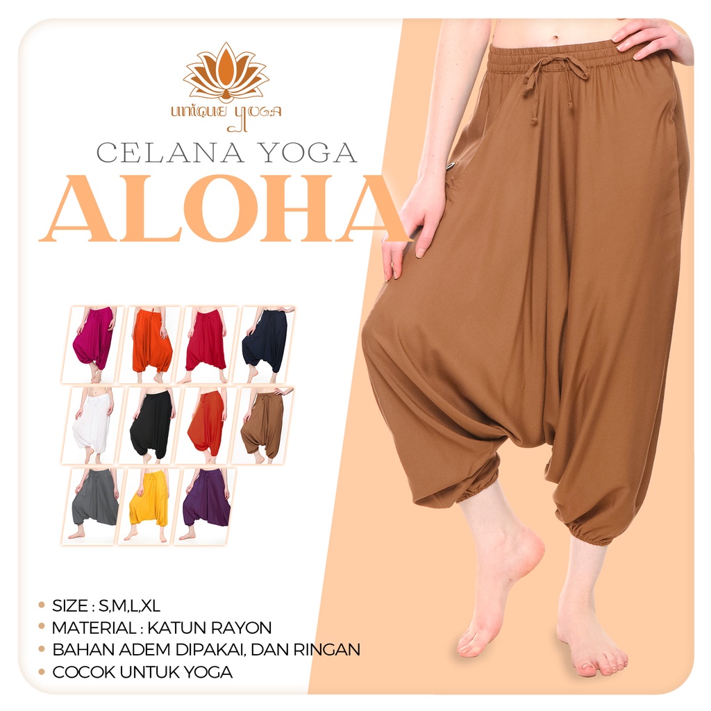 Celana Yoga / Celana Harem / Aloha Pant Yoga / Celana Murah / Celana Harem Murah / Celana Yoga Murah/ Yoga Pants Aloha