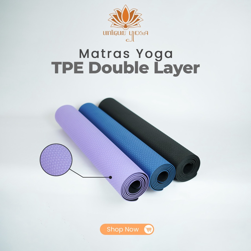 TPE Double Layer 6mm / Matras Yoga Tpe Double Layer 80cm / Matras Yoga Ukuran Besar / Matras Pilates Yoga / Yoga Mat Murah