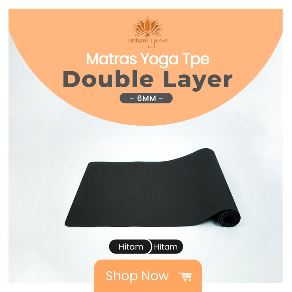 TPE Double Layer 6mm / Matras Yoga Tpe Double Layer 80cm / Matras Yoga Ukuran Besar / Matras Pilates Yoga / Yoga Mat Murah