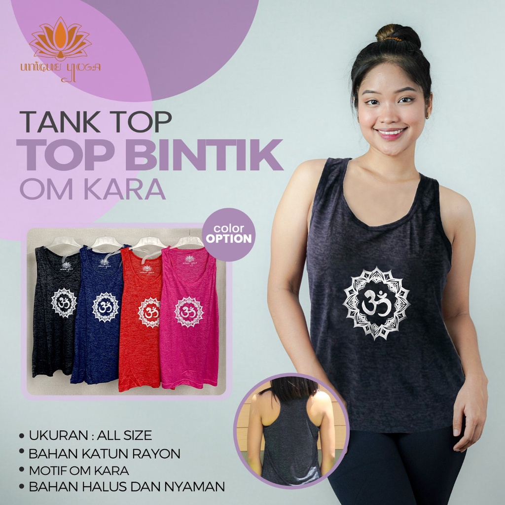 Baju Yoga / Kaos Yoga / Top Bintik Ohm / Tanktop Olahraga Murah / Kaos Sanatai / Tanktop Yoga / Tanktop Yoga Murah