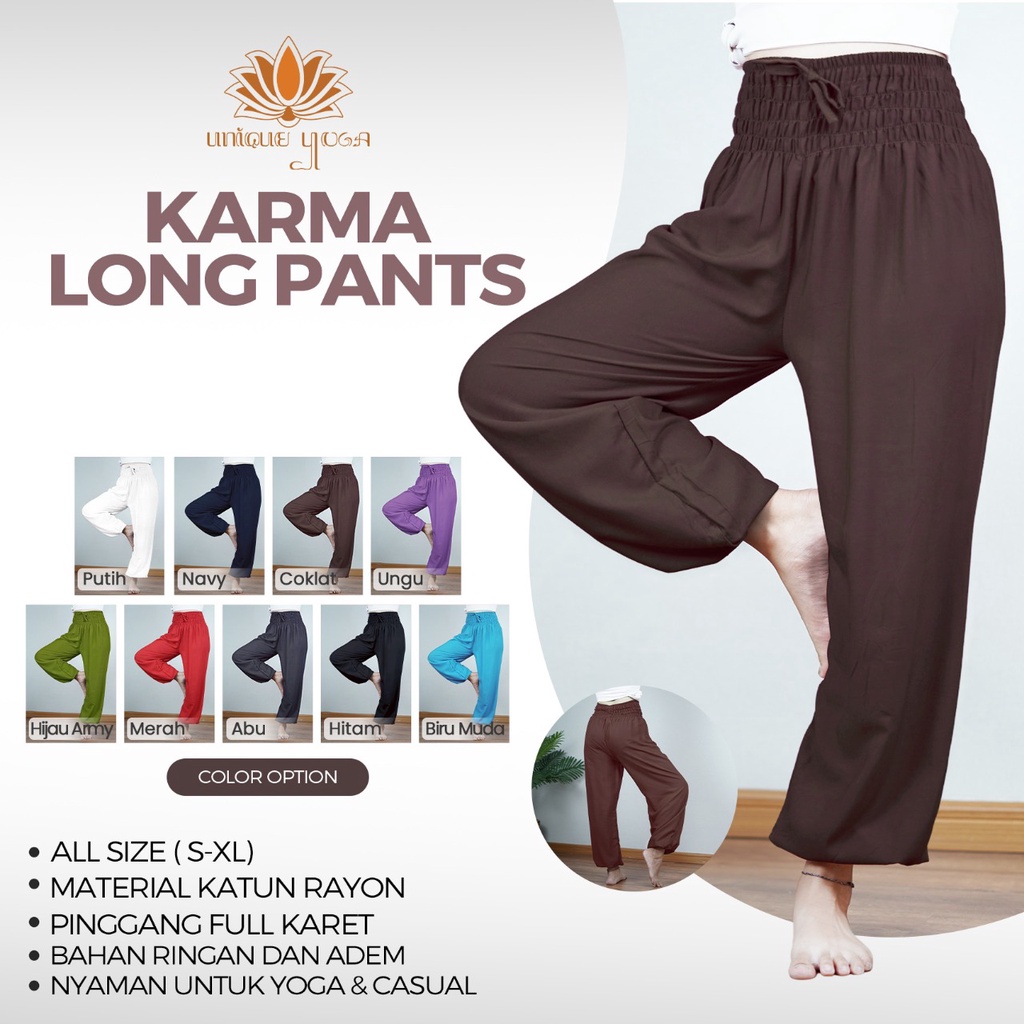Celana Harem Karma Yoga / Harem Pants Yoga / Celana Olahraga / Karma Long Pants / Celana Yoga Murah